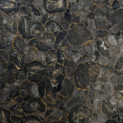 Black petrified Extra Semi-Precious Stone Slab