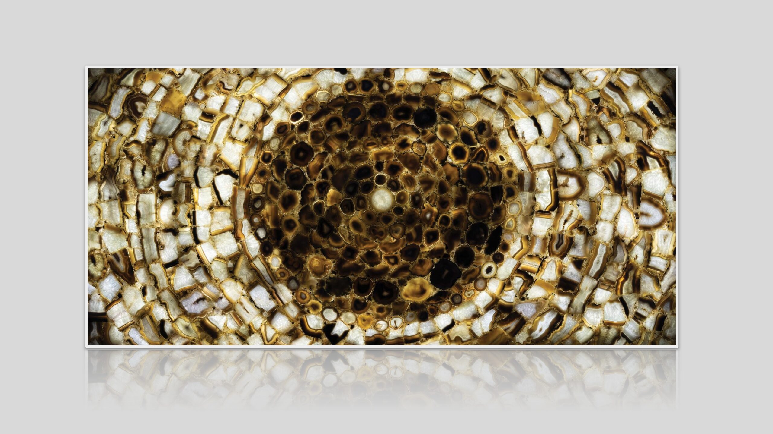 Gray Agate Cyclone Semi-Precious Stone Slab