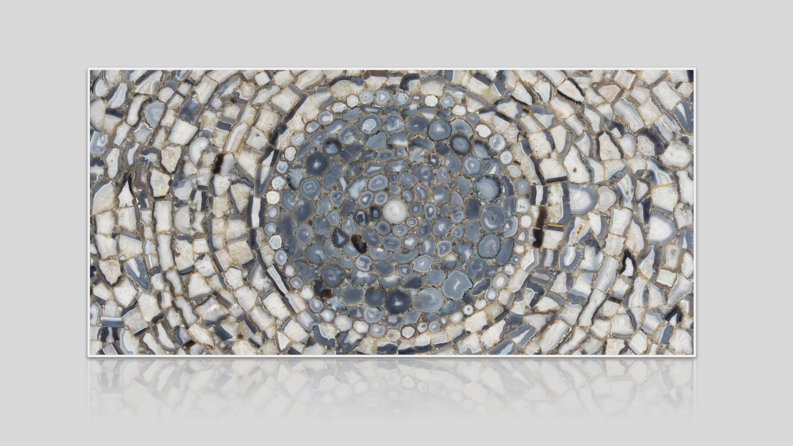 Gray Agate Cyclone Semi-Precious Stone Slab