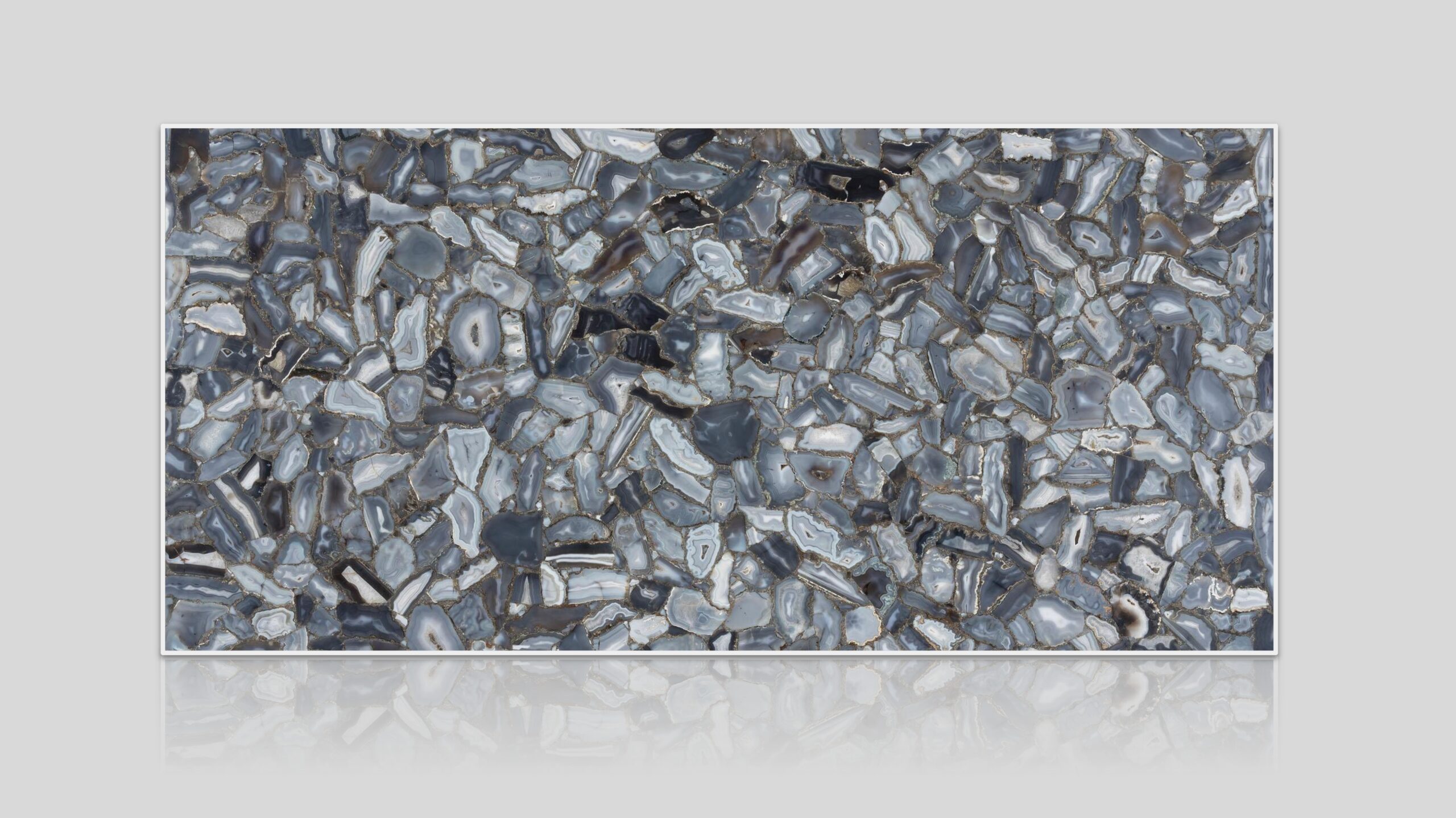 Gray Agate Semi-Precious Stone Slab