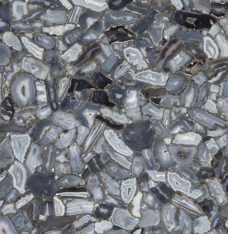 Gray Agate Semi-Precious Stone Slab