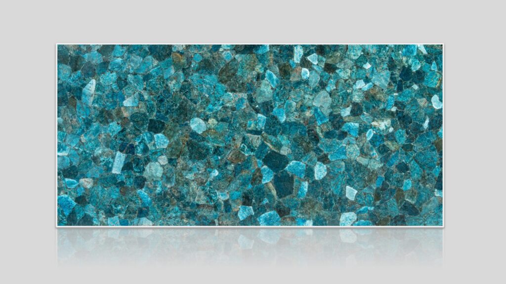 Blue Apatite Semi-Precious Stone Slab