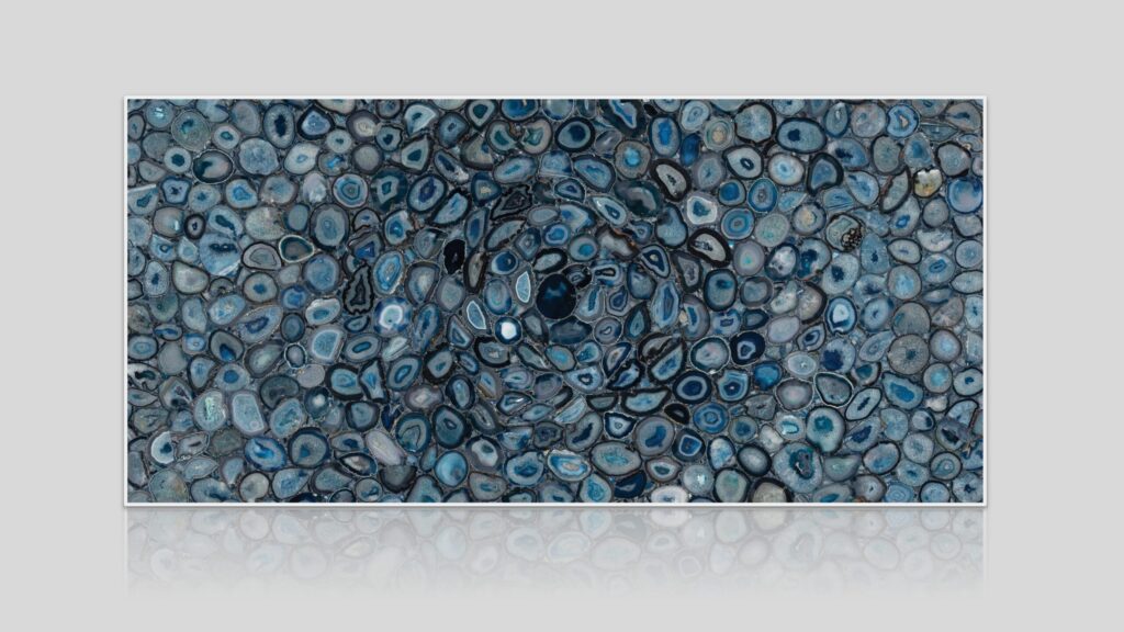 Blue Agate Brazilian Semi-Precious Stone Slab