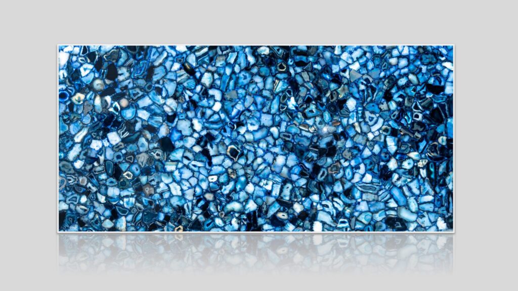 Blue Agate Extra Semi-Precious Stone Slab