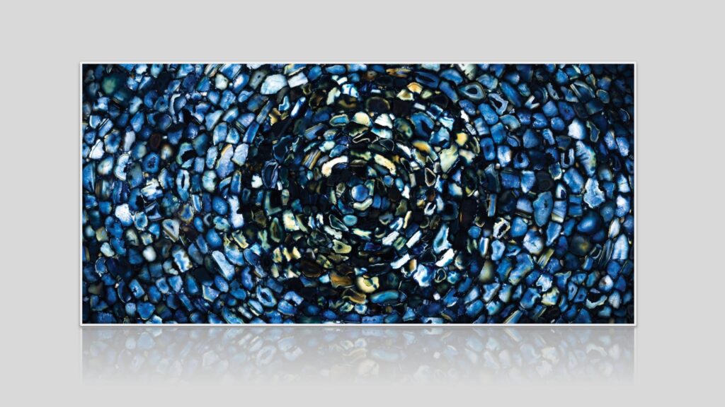 Blue Agate Semi-Precious Stone Slab