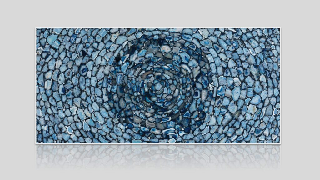 Blue Agate Cyclone Semi-Precious Stone Slab