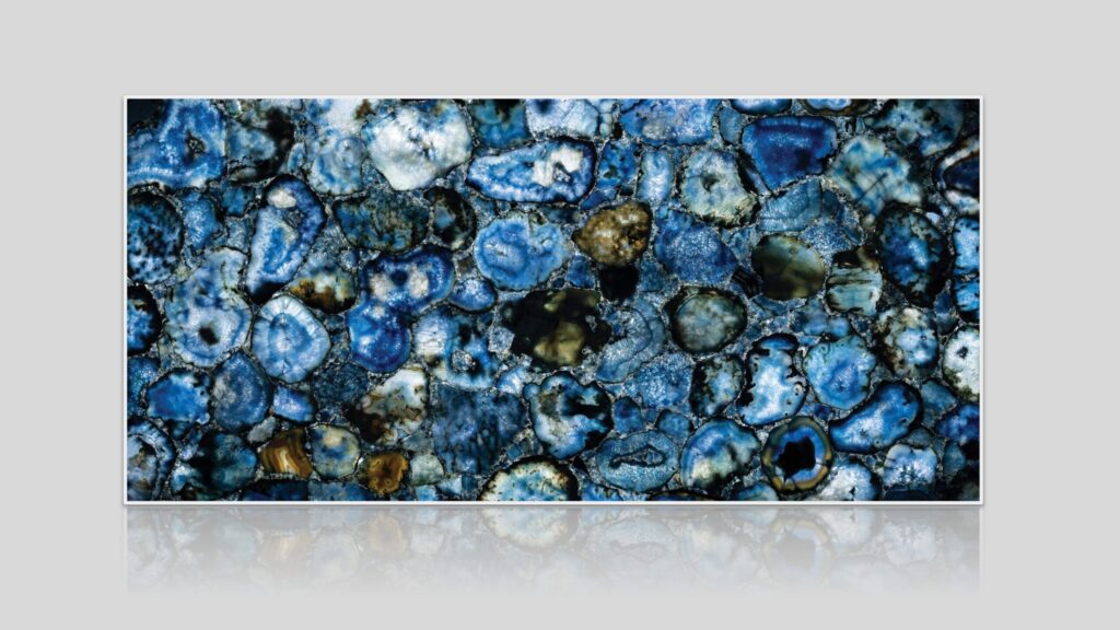 Blue Agate Giant Semi-Precious Stone Slab