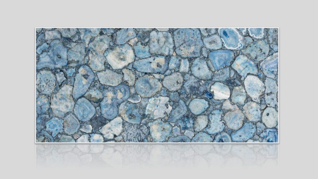 Blue Agate Giant Semi-Precious Stone Slab