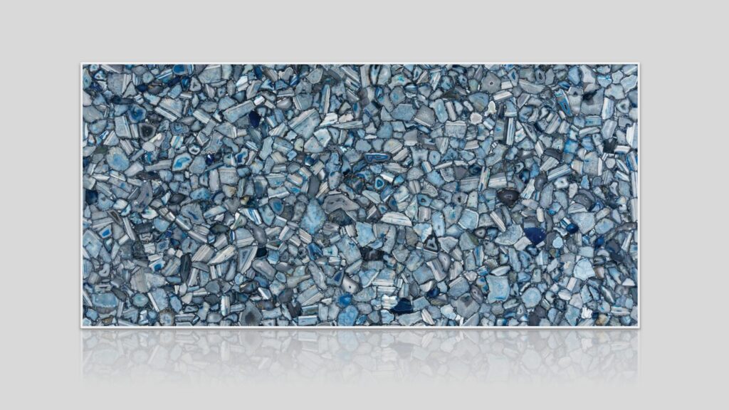 Blue Agate Semi-Precious Stone Slab