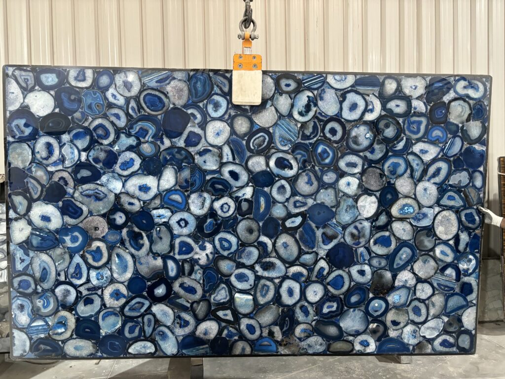 Brazilian Blue Dark Semi-Precious Stone Slab