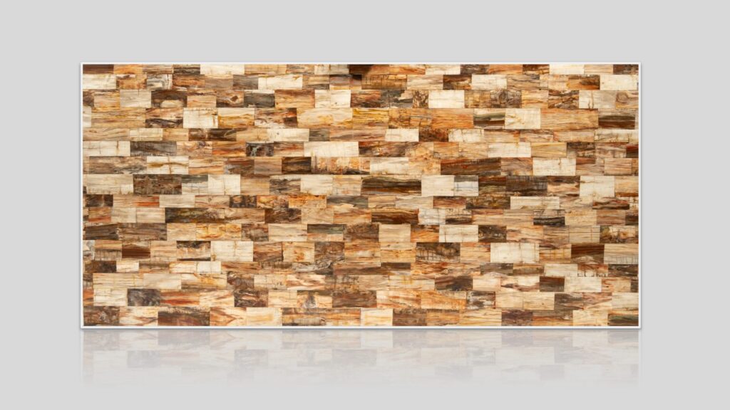 Brown Petrified Brick Semi-Precious Stone Slab