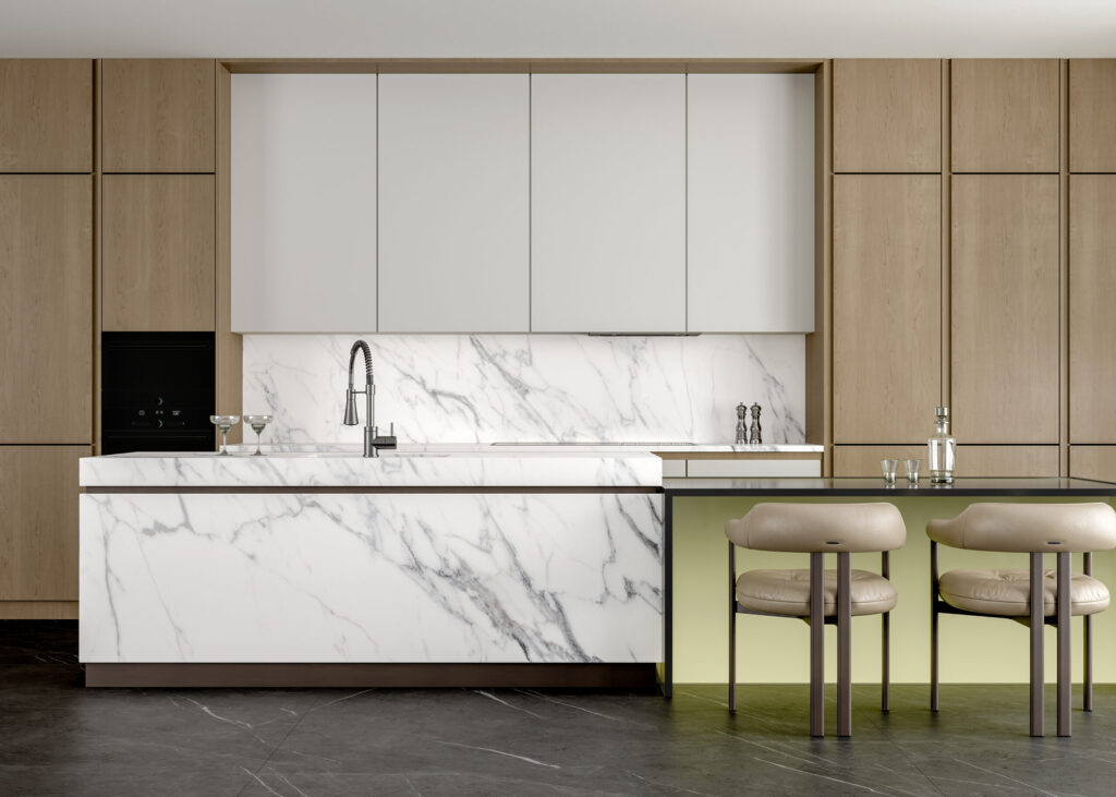Carrara Italy Keramiek Bij Natuursteen Slab