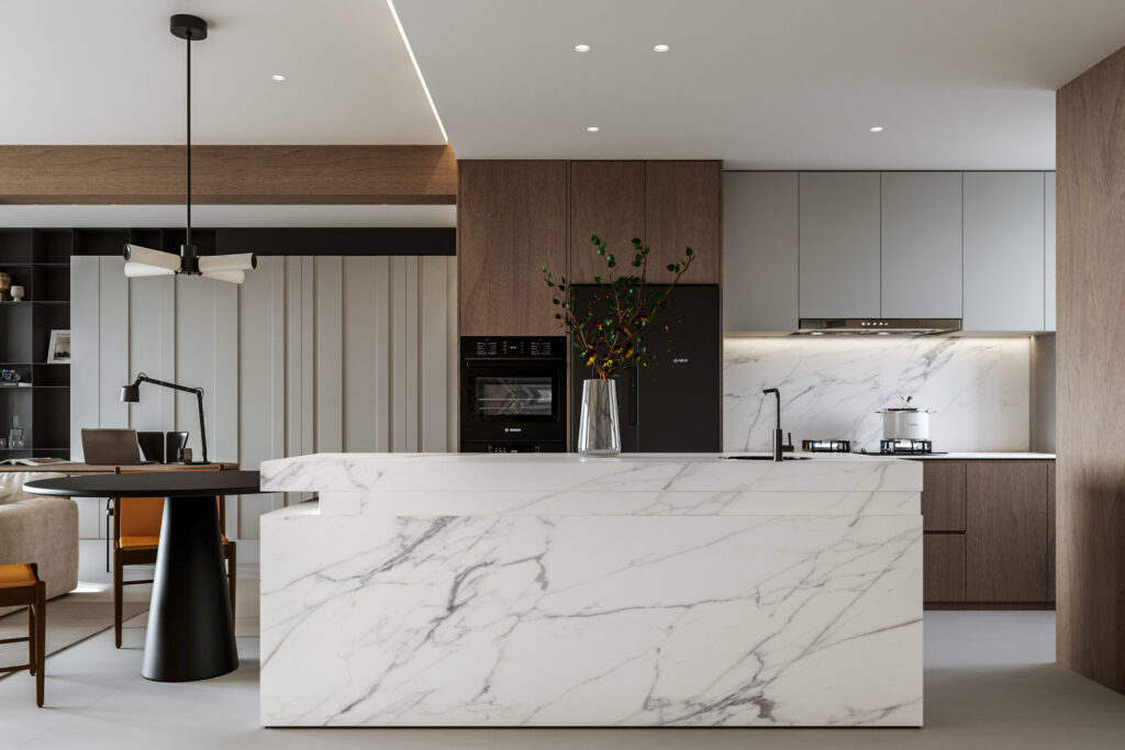 Carrara Italy Keramiek Bij Natuursteen Slab