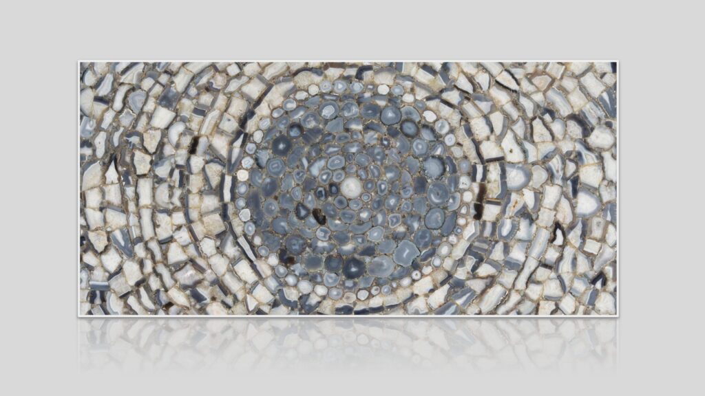 Gray Agate Cyclone Semi-Precious Stone Slab