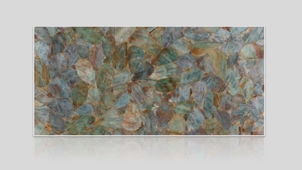 Green Leaf Jasper Semi-Precious Stone Slab