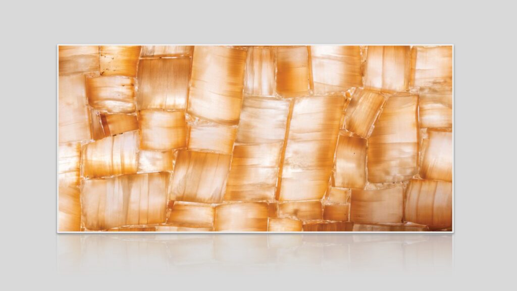 Orange Selenite Semi-Precious Stone Slab