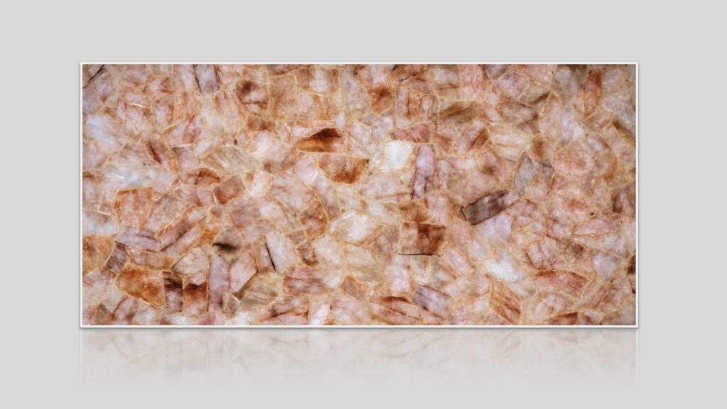 Peach Quartz Semi-Precious Stone Slab