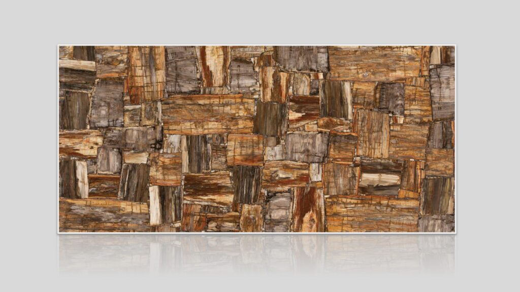 Petrified Wood Brown Retro Semi-Precious Stone Slab