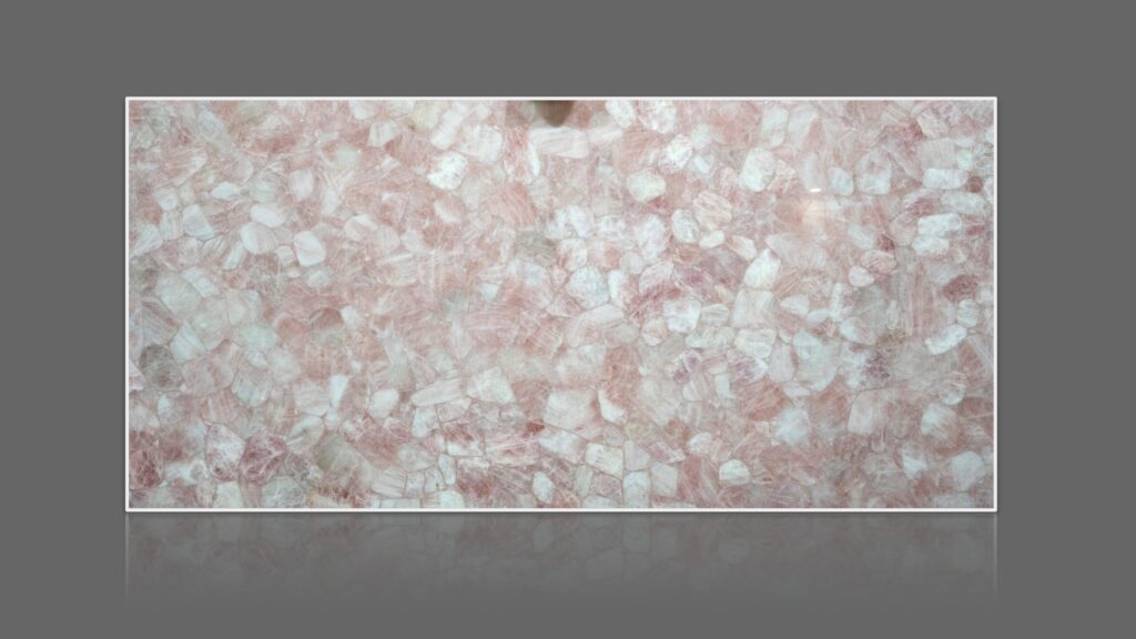 Rose Quartz African Semi-Precious Stone Slab