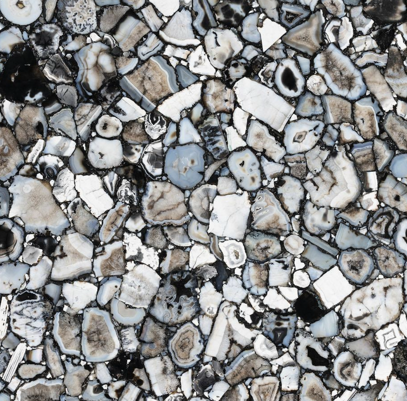Black Agate Dyed Semi-Precious Stone Slab