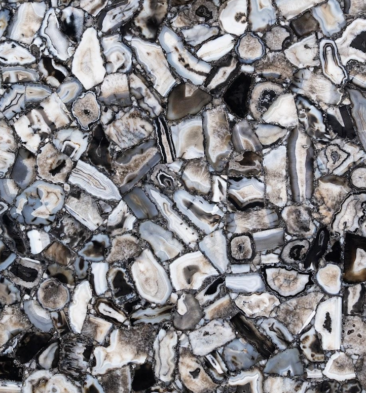 Black agate wild Semi-Precious Stone Slab