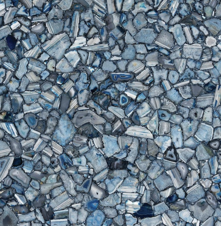 Blue Agate Semi-Precious Stone Slab