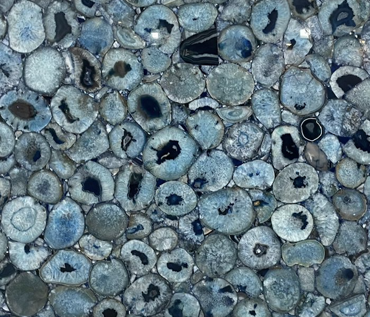 Brazilian Blue Light Semi-Precious Stone Slab