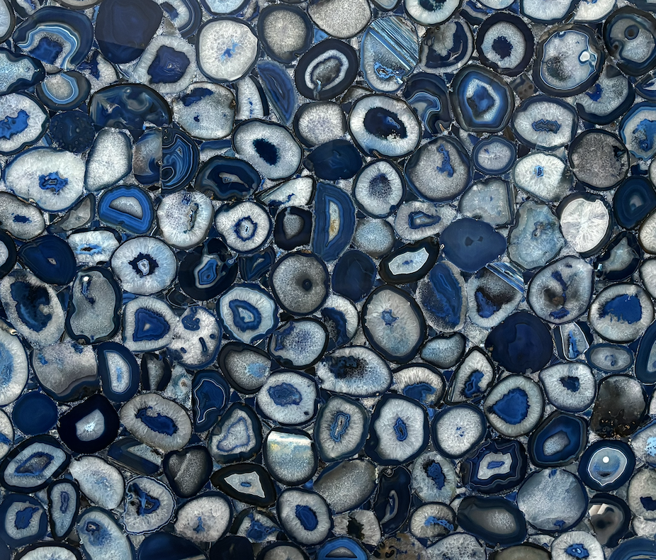 Brazilian Blue Dark Semi-Precious Stone Slab