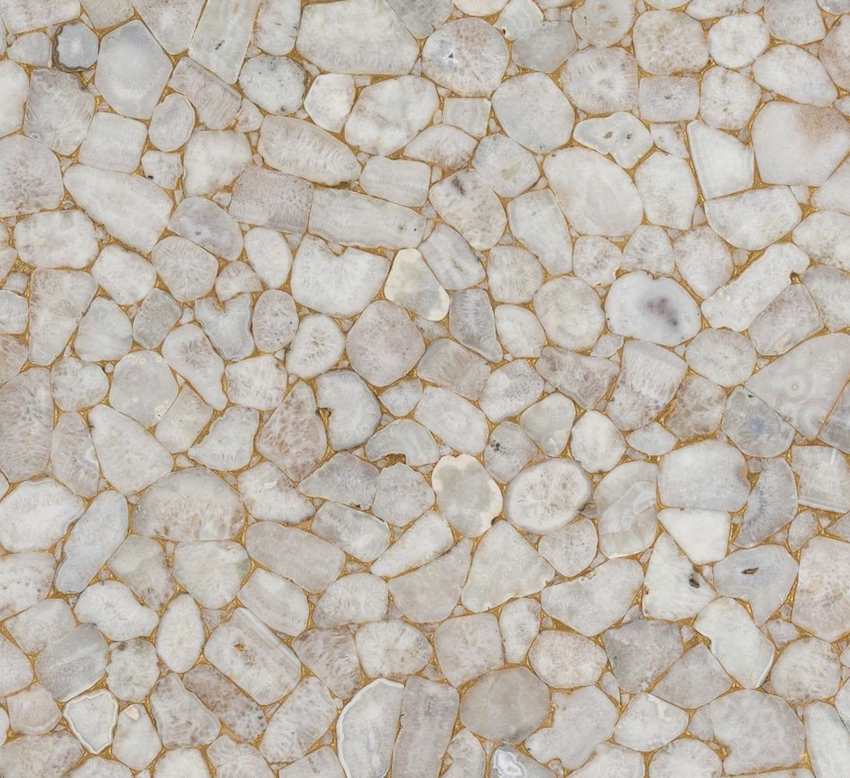 Crystal Agate Gold Semi-Precious Stone Slab