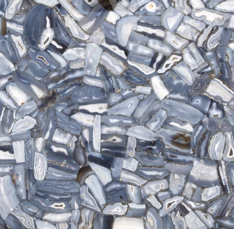 Gray Agate Extra Semi-Precious Stone Slab