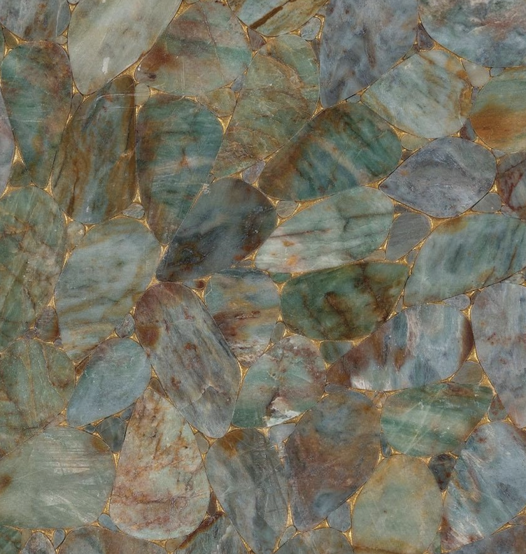 Green Leaf Jasper Semi-Precious Stone Slab