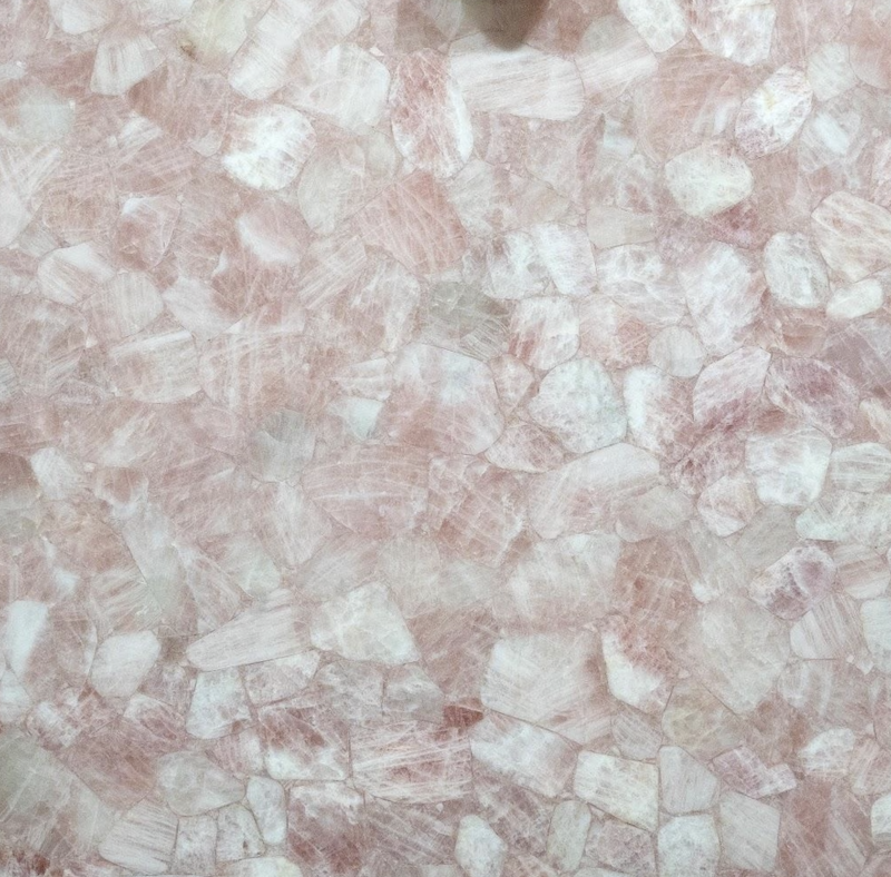 Rose Quartz African Semi-Precious Stone Slab